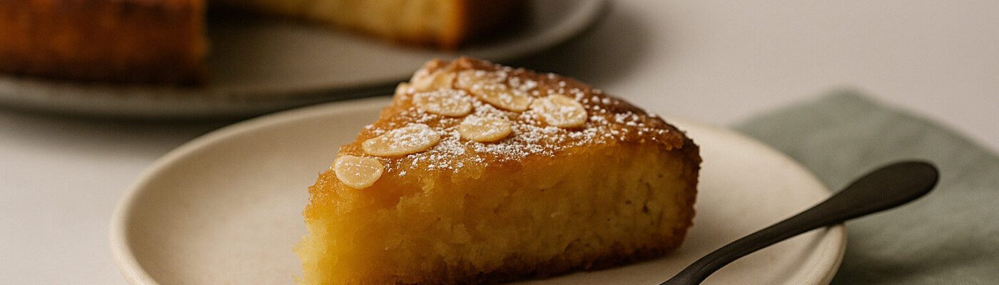 Crustless Almond Tart | Tarte de Amêndoa