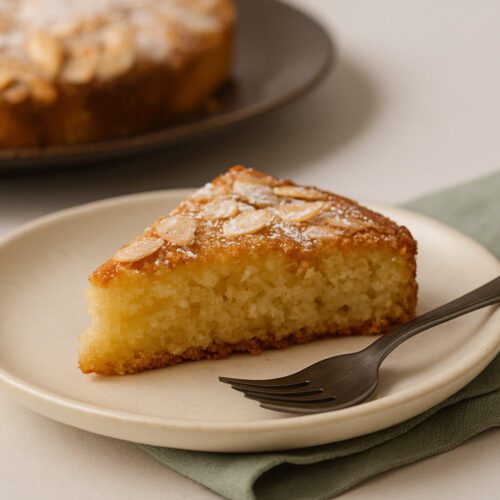 Crustless Almond Tart | Tarte de Amêndoa
